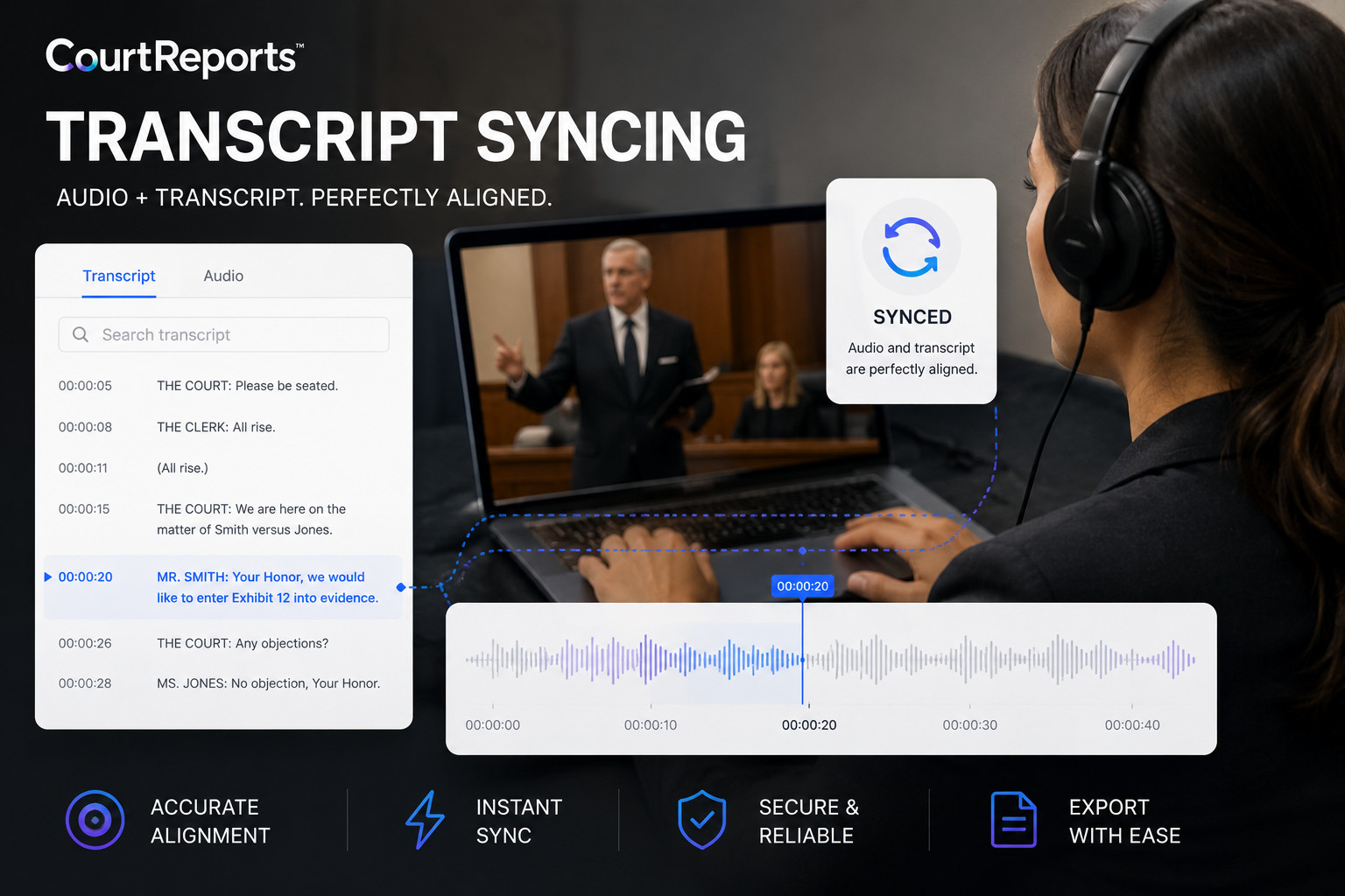 Nationwide Transcript Syncing Services by Court Reports: From Coast to Courtroom
